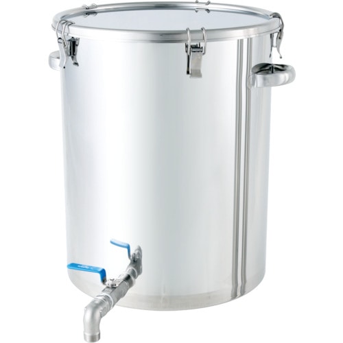 トラスコ中山 日東 ステンレスタンク ストレート密閉タンク(ボールバルブ付) 100L(ご注文単位1個)【直送品】