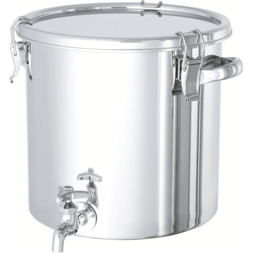 トラスコ中山 日東 ステンレスタンク ストレート密閉タンク(蛇口付) 15L(ご注文単位1個)【直送品】