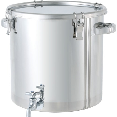 トラスコ中山 日東 ステンレスタンク ストレート密閉タンク(蛇口付) 65L(ご注文単位1個)【直送品】