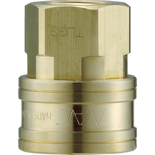 トラスコ中山 ナック クイックカップリング TL型 真鍮製 オネジ取付用ソケット R1/8（ご注文単位1個）【直送品】