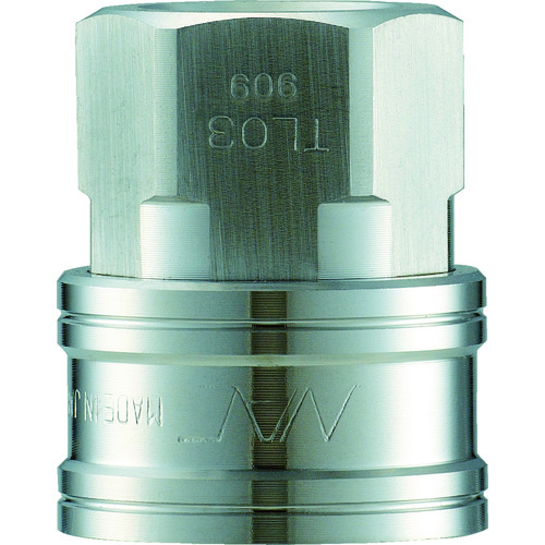 トラスコ中山 ナック クイックカップリング TL型 ステンレス製 オネジ取付用ソケット R3/8（ご注文単位1個）【直送品】