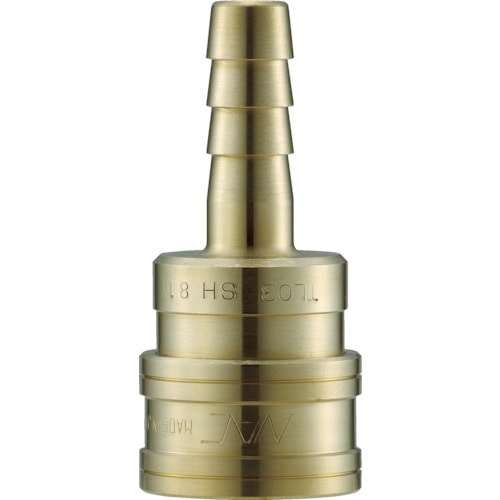 トラスコ中山 ナック クイックカップリング TL型 真鍮製 ホース取付用 両路開放型 364-5410(ご注文単位1個)【直送品】