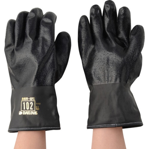 トラスコ中山 DAILOVE 防寒用手袋ダイローブ102BK(LL)(ご注文単位1組)【直送品】