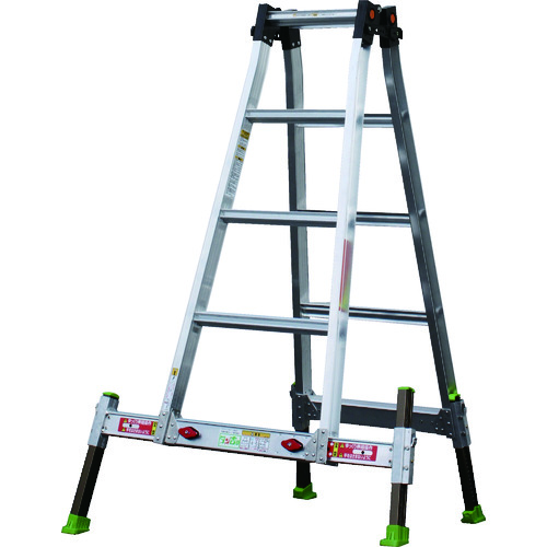 トラスコ中山 ナカオ アウトリガー内蔵4脚伸縮式 兼用脚立 ダン吉 D-150 H=1500(ご注文単位1台)【直送品】