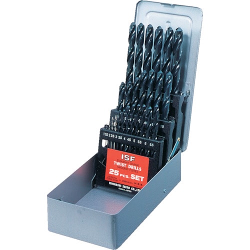 トラスコ中山 ISF ストレートドリルドリル 25本組セット(ご注文単位1セット)【直送品】