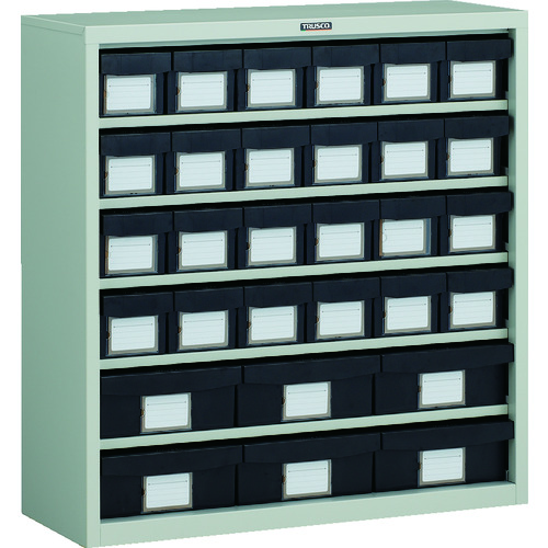 トラスコ中山 TRUSCO パーツケース バンラックケース L型 導電引出小X24 大X6個 H880(ご注文単位1台)【直送品】