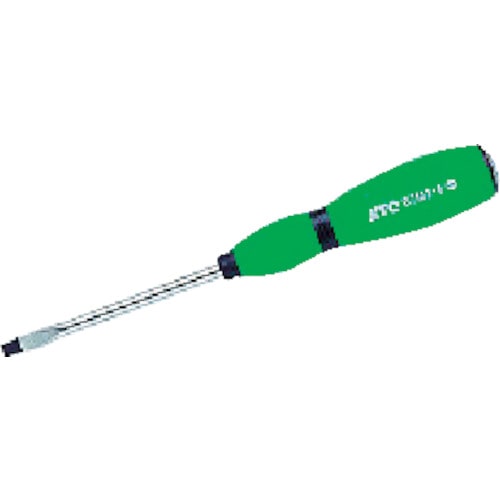 トラスコ中山 KTC グリップドライバー ソフトドライバ マイナス貫通タイプ 刃先5.5マイナス 軸長75mm(ご注文単位1本)【直送品】