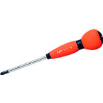 トラスコ中山 KTC グリップドライバー ソフトラウンドドライバ クロスNo.1 軸長75mm(ご注文単位1本)【直送品】