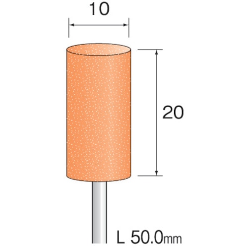 トラスコ中山 ミニモ 研磨用ゴム砥石 WA ハード#600 φ10 (10本入) 852-6863(ご注文単位1袋)【直送品】