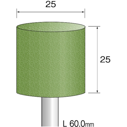 トラスコ中山 ミニモ 研磨用ゴム砥石 WA ミディアム#220 φ25 (5本入)(ご注文単位1袋)【直送品】