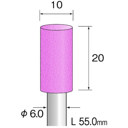 トラスコ中山 ミニモ 研磨用ゴム砥石 WA ハード#600 φ10 (5本入)(ご注文単位1袋)【直送品】