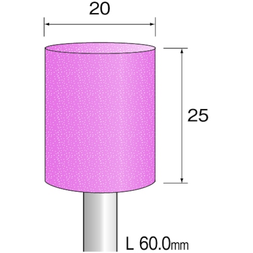 トラスコ中山 ミニモ 研磨用ゴム砥石 WA ハード#600 φ20 (5本入)(ご注文単位1袋)【直送品】