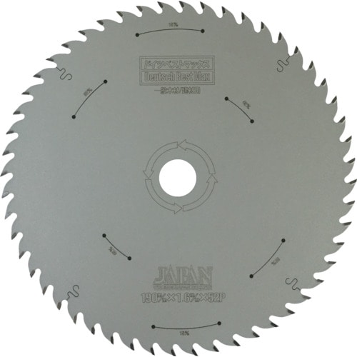 トラスコ中山 チップソージャパン 『ベストマックス/フッ素』一般木工用/集成材用 190×52P（ご注文単位1枚）【直送品】