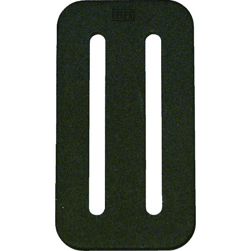 トラスコ中山 KH アルミ製D環止め 2穴タイプ ブラック(ご注文単位1個)【直送品】