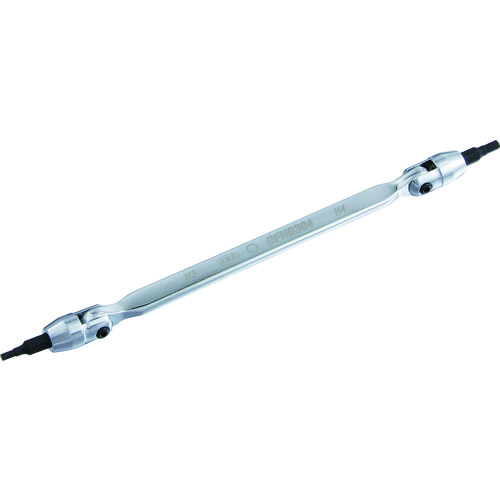 トラスコ中山 スエカゲ 六角棒レンチ ダブルフレックスヘキサゴンレンチ 3×4mm(ご注文単位1本)【直送品】