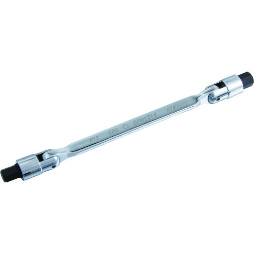 トラスコ中山 スエカゲ 六角棒レンチ ダブルフレックスヘキサゴンレンチ 12×14mm(ご注文単位1本)【直送品】