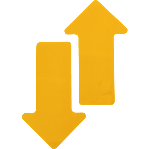 トラスコ中山 TRUSCO 耐久フロアサイン矢印 黄 2枚(1シート)(ご注文単位1袋)【直送品】