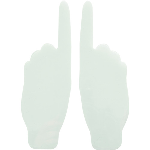 トラスコ中山 TRUSCO 耐久フロアサイン手型 白 2枚(1シート)(ご注文単位1袋)【直送品】