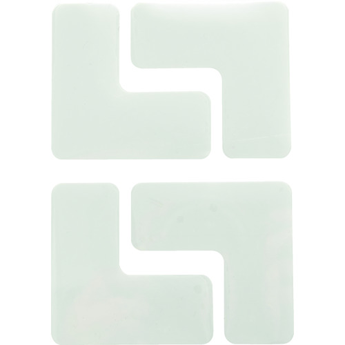 トラスコ中山 TRUSCO 耐久フロアサインズL型 Sサイズ 白4枚(1シート)(ご注文単位1袋)【直送品】