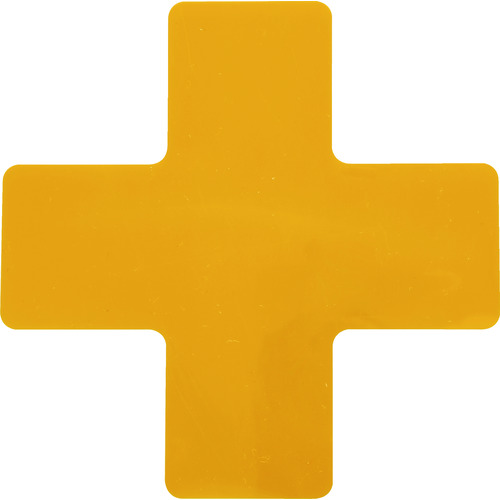 トラスコ中山 TRUSCO 耐久フロアサインズX型 Mサイズ 黄1枚(1シート)(ご注文単位1袋)【直送品】