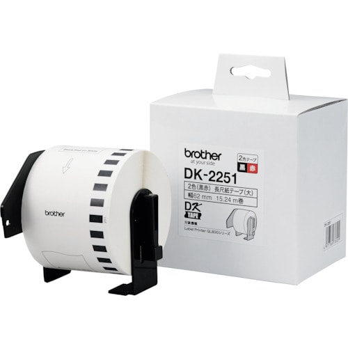 トラスコ中山 ブラザー DKテープ(QLシリーズ用)幅62mm無定長(黒赤)(ご注文単位1個)【直送品】