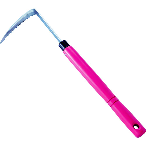 トラスコ中山 ドウカン 草削 コンコン鎌 ピンク 長柄(ご注文単位1個)【直送品】