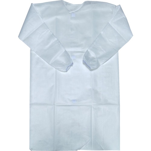 トラスコ中山 TRUSCO 不織布使い捨て白衣 フリーサイズ 10着入り（ご注文単位1袋）【直送品】