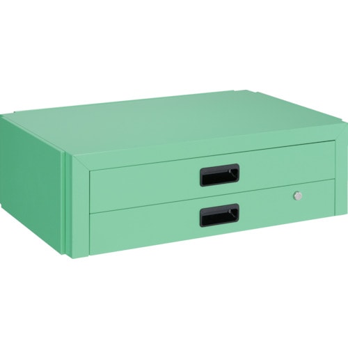 トラスコ中山 TRUSCO ツールワゴン ドルフィン用引出 2段 750X500 ヤンググリーン(ご注文単位1台)【直送品】