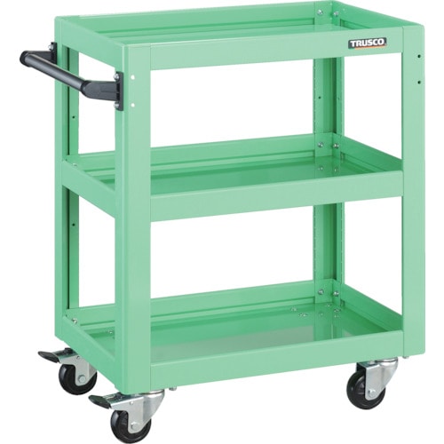 トラスコ中山 TRUSCO ツールワゴン ドルフィン 600X400 4輪自在 ヤンググリーン 454-7641(ご注文単位1台)【直送品】