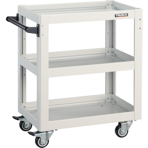 トラスコ中山 TRUSCO ツールワゴン ドルフィン 600×400 4輪自在 ウレタン車輪 ホワイト 454-7659(ご注文単位1台)【直送品】
