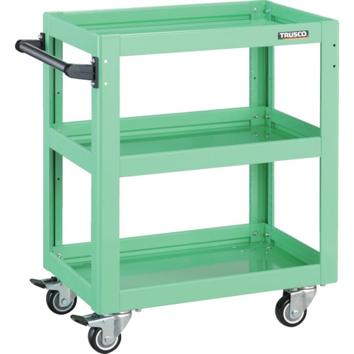 トラスコ中山 TRUSCO ツールワゴン ドルフィン 600×400 4輪自在 ウレタン車輪 ヤンググリーン 454-7667(ご注文単位1台)【直送品】