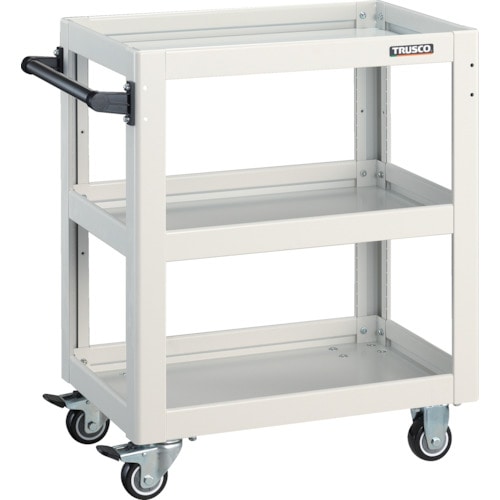 トラスコ中山 TRUSCO ツールワゴン ドルフィン 600×400 ウレタン車輪 ホワイト 454-7675(ご注文単位1台)【直送品】