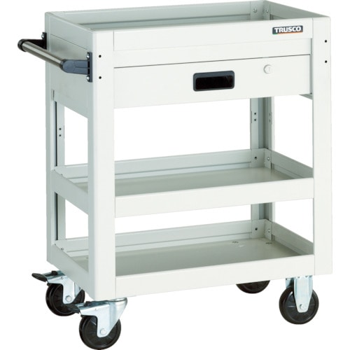 トラスコ中山 TRUSCO ツールワゴン ドルフィン 750X500 1段引出 ヤンググリーン 454-8248(ご注文単位1台)【直送品】