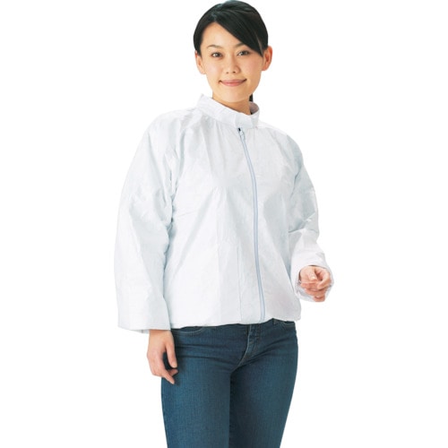 トラスコ中山 TRUSCO タイベック製作業服 立て襟ジャンパー XXL XXL（ご注文単位1着）【直送品】