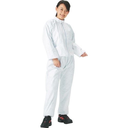トラスコ中山 TRUSCO タイベック製作業服 立て襟ツーピース XXL（ご注文単位1着）【直送品】