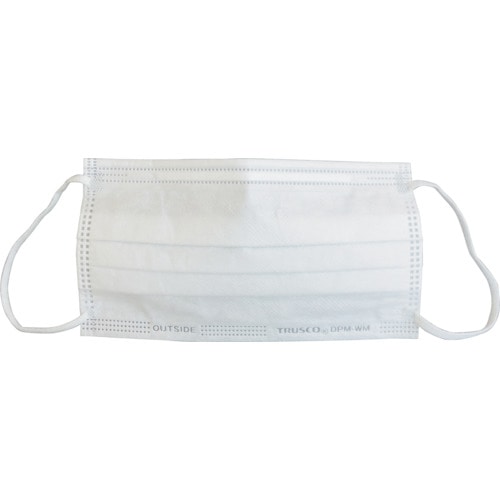 トラスコ中山 TRUSCO ホワイトマスク 3層タイプ(個包装10枚入り)(ご注文単位1袋)【直送品】