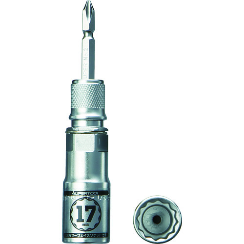 トラスコ中山 スーパー 電ドル用ソケットビット(着脱式) プロスペック 17×6.35mm(ご注文単位1個)【直送品】