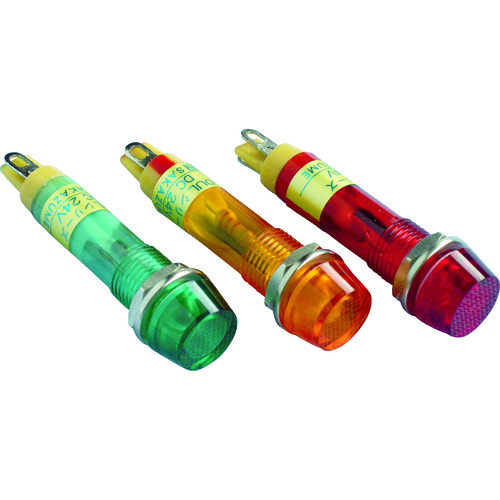 トラスコ中山 サカズメ 防水・防滴(IP65)超高輝度LED表示灯DUL-8H-IP 緑φ8（ご注文単位1個）【直送品】