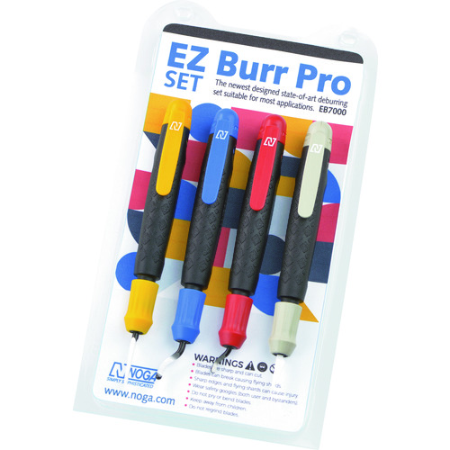 トラスコ中山 NOGA バリ取り工具 イージーバープロセット (4本組)(ご注文単位1個)【直送品】