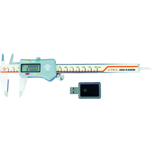 トラスコ中山 カノン コンパクトワイヤレスデ-タ送信デジタルノギスE-FW15(ご注文単位1本)【直送品】