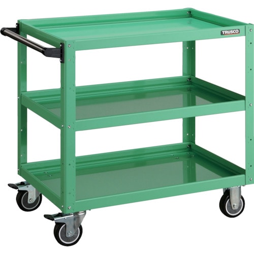 トラスコ中山 TRUSCO ツールワゴン イーグルワゴン 750X500XH740 ウレタン車輪 ヤンググリーン（ご注文単位1台）【直送品】