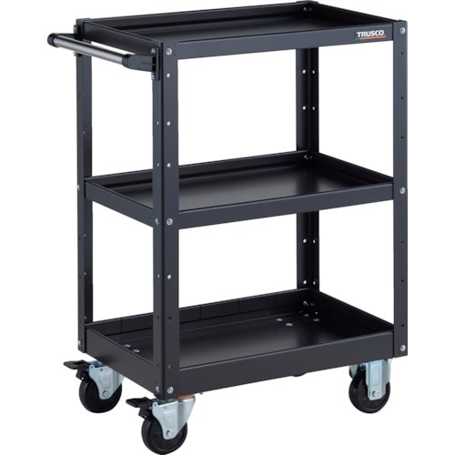 トラスコ中山 TRUSCO ツールワゴン イーグルワゴン 600X400XH880 浅2深1段 ブラック（ご注文単位1台）【直送品】