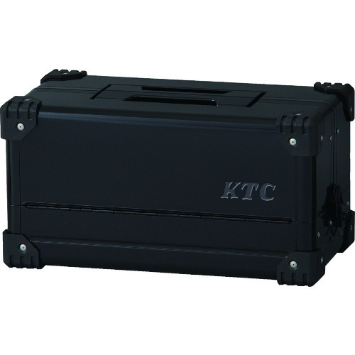 トラスコ中山 KTC スチール製工具箱 両開きメタルケース(ブラック) 間口440×奥行233×高さ230mm(ご注文単位1セット)【直送品】