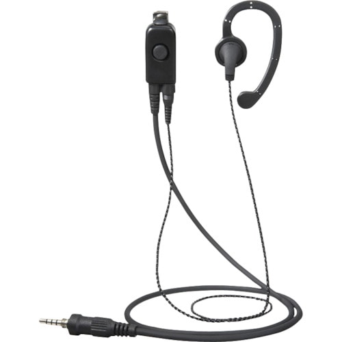 トラスコ中山 八重洲無線 イヤホン付タイピンマイク(ご注文単位1個)【直送品】