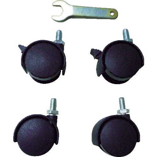 トラスコ中山 TRUSCO ELS型補助テーブル用キャスター 4個入Φ40双輪(ご注文単位1セット)【直送品】