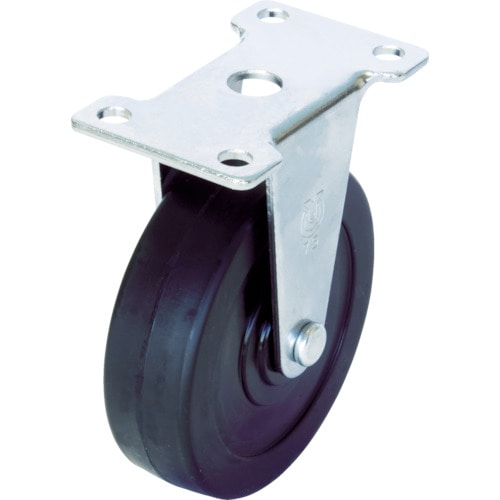 トラスコ中山 ユーエイ キャスター固定車 径65ハードゴム車輪(ご注文単位1個)【直送品】