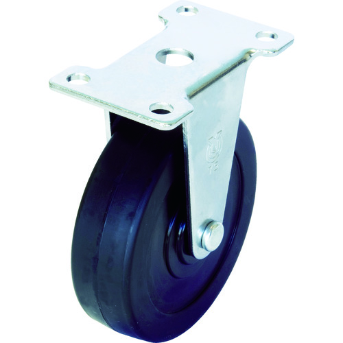 トラスコ中山 ユーエイ キャスター固定車 径75ハードゴム車輪(ご注文単位1個)【直送品】