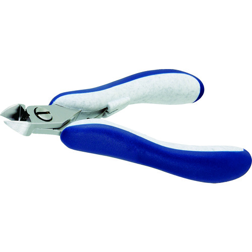 トラスコ中山 idealtek ESD精密ニッパ 長円形 フルフラッシュ刃 120mm(ご注文単位1個)【直送品】