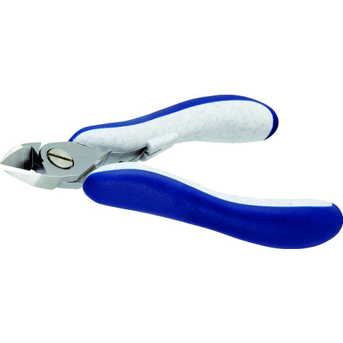 トラスコ中山 idealtek ESD精密ニッパ 長円ラウンド形 特大 セミフラッシュ刃 125mm(ご注文単位1個)【直送品】