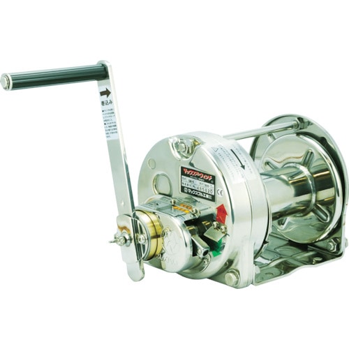 >トラスコ中山 マックスプル ステンレス手動ウインチ(電解研磨) 109-1786(ご注文単位1台)【直送品】